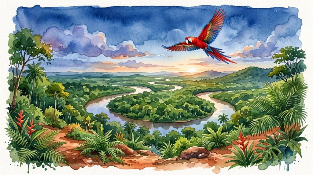 Vista panorâmica do fluxo econômico